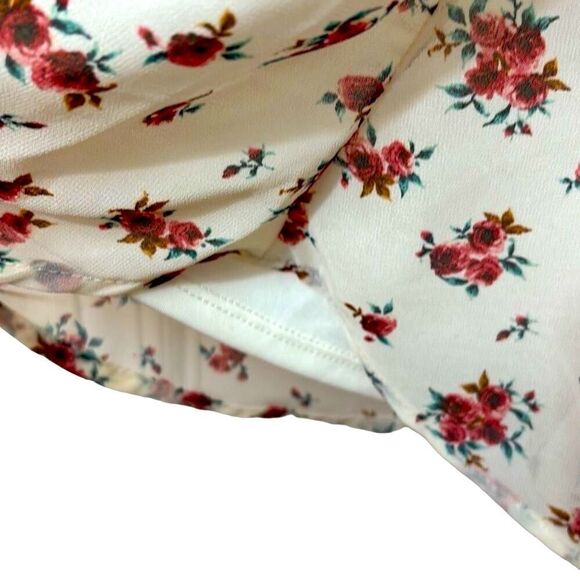 Torrid semi-sheer floral print dress w separate slip smocking detail 0 ( L) - Picture 11 of 16